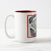 De Kerstman en de Eekhoorn Tweekleurige Koffiemok (Links)