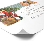 De kerstman en de kleine jongen die moeten slapen poster (Hoek)