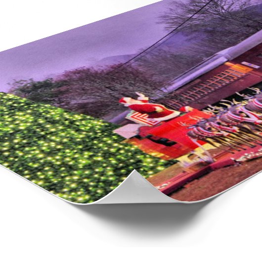 De Kerstman en de Polar Express Poster (Hoek)