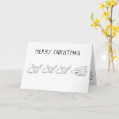 De Kerstman en de rendierknobbels Kaart (Gele Bloem)