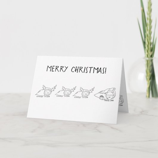 De Kerstman en de rendierknobbels Kaart (Voorkant)