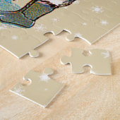 De kerstman en de smalle schoorsteen legpuzzel (Zijkant)