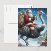 De Kerstman en de struisvogel Briefkaart (Voorkant / Achterkant)