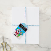 De Kerstman en Elf in de Labels van de Gift van de Cadeaulabel (Met Touw)