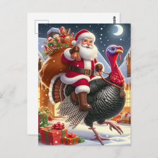 De Kerstman en het Turkije Briefkaart (Voorkant / Achterkant)