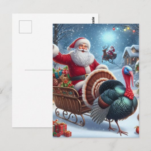De Kerstman en het Turkije Briefkaart (Voorkant / Achterkant)