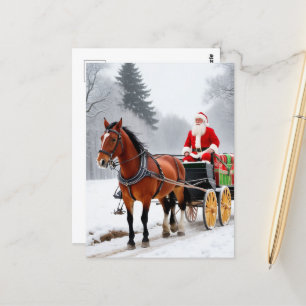 De Kerstman en het vijfpotige paard Briefkaart