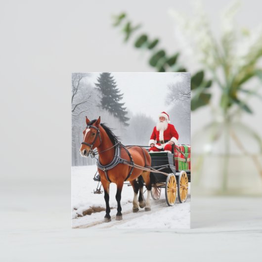 De Kerstman en het vijfpotige paard Briefkaart (Staand voorkant)