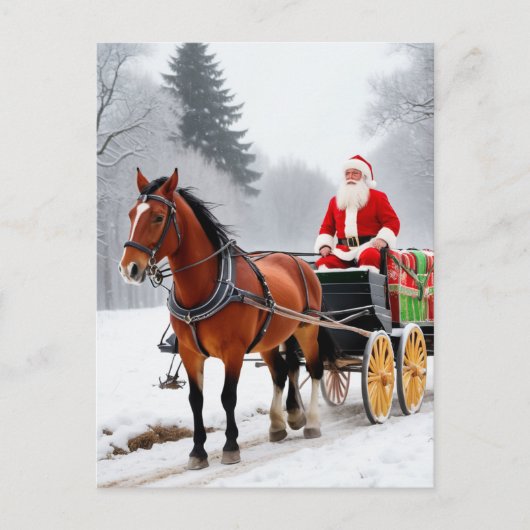 De Kerstman en het vijfpotige paard Briefkaart (Voorkant)