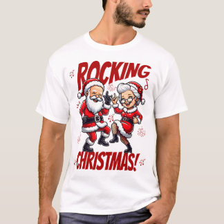De kerstman en mevrouw Claus dansen T-shirt