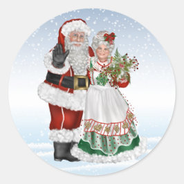 De Kerstman en mevrouw Claus Sticker