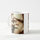 De Kerstman en mevrouw Claus wrijven over de neuze Koffiemok (Voorkant links)