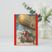 De Kerstman en zijn blimp Feestdagenkaart (Staand voorkant)