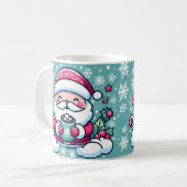 De Kerstman en zijn cacao Koffiemok (Voorkant links)