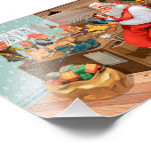 De Kerstman en zijn Elves in de Workshop Foto Afdruk (Hoek)