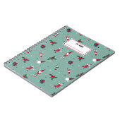 De Kerstman en zijn geschenken. Aangepaste naam Notitieboek (Linkerzijde)