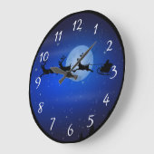 De Kerstman en zijn herders vliegen 's nachts. Grote Klok (Hoek)