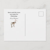 De kerstman en zijn rendier - Briefkaart (Achterkant)