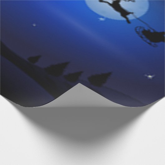 De Kerstman en zijn rendier - Cadeaupapier (Hoek)