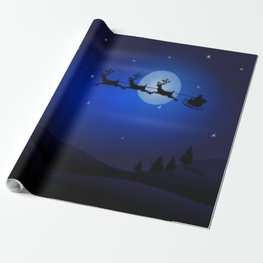 De Kerstman en zijn rendier - Cadeaupapier (Uitgerold)