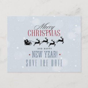 De Kerstman en zijn Rendier Kerstmis Save the Date Briefkaart