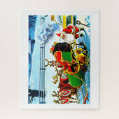 De kerstman en zijn slee legpuzzel (Verticaal)