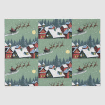 De Kerstman en zijn Sleigh Wrapping Paper