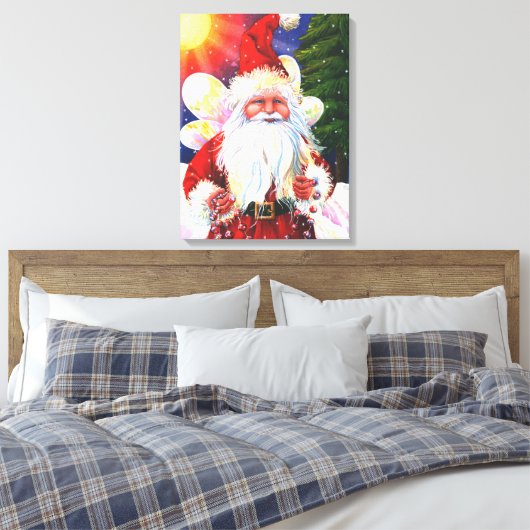 De Kerstman Fee Canvas Afdruk (Insitu (Slaapkamer))