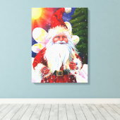 De Kerstman Fee Canvas Afdruk (Insitu (Houten vloer))