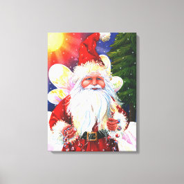 De Kerstman Fee Canvas Afdruk