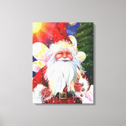 De Kerstman Fee Canvas Afdruk (Voorkant)