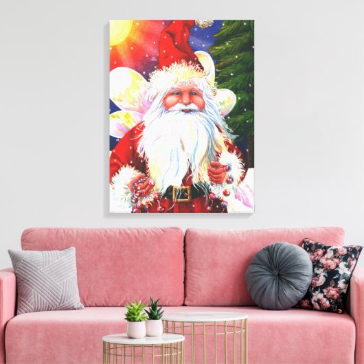 De Kerstman Fee Canvas Afdruk (Insitu (Woonkamer))