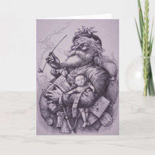 De Kerstman Feestdagen Kaart (Voorkant)