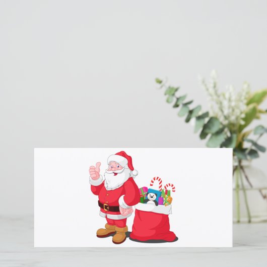 De Kerstman Feestdagenkaart (Staand voorkant)