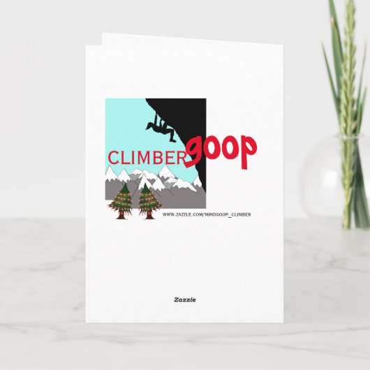 De kerstman gaat bouldering Kerstkaart Feestdagen Kaart (Achterkant)