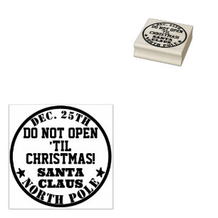 De kerstman gaat niet open tot Kerstmis Rubberstempel
