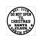 De kerstman gaat niet open tot Kerstmis Rubberstempel (Afrduk)