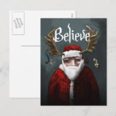 De Kerstman "gelooft" Feestdagenkaart (Voorkant / Achterkant)