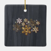De Kerstman gelooft in jou, Snowflakes, Foto Keramisch Ornament (Achterkant)
