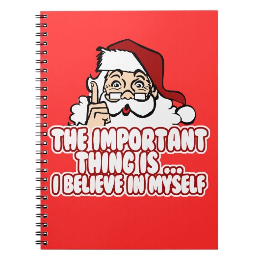 De kerstman gelooft in zichzelf notitieboek (Voorkant)
