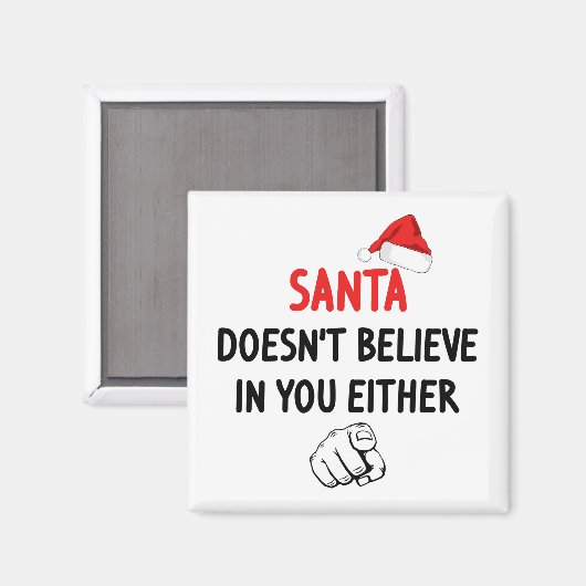 De Kerstman gelooft niet Magneet (Voorkant / Achterkant)