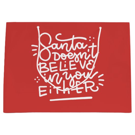 De Kerstman gelooft ook niet in jou Groot Cadeauzakje (Voorkant)