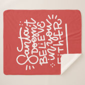 De Kerstman gelooft ook niet in jou Sherpa Deken (Voorkant (horizontaal))