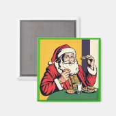 De Kerstman geniet van een hapje Magneet (Voorkant / Achterkant)
