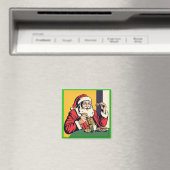 De Kerstman geniet van een hapje Magneet (Insitu (Vaatwasser))
