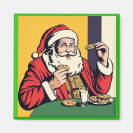 De Kerstman geniet van een hapje Magneet