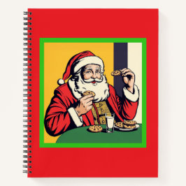 De Kerstman geniet van een hapje Notitieboek
