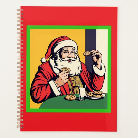 De Kerstman geniet van een hapje Planner (Voorkant)