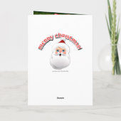 De Kerstman Gepersonaliseerd met zijn eigen gezich Feestdagen Kaart (Achterkant)