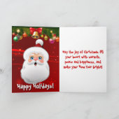 De Kerstman Gepersonaliseerd met zijn eigen gezich Feestdagen Kaart (Binnen)